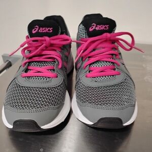 Asics Charcoal and Fuchsia Running Shoes